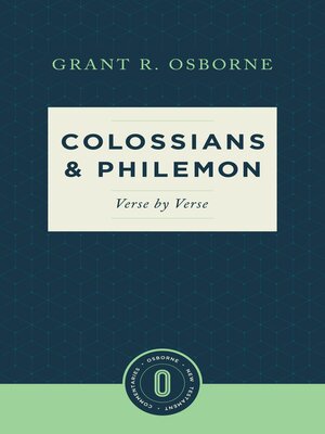 cover image of Colossians & Philemon Verse by Verse